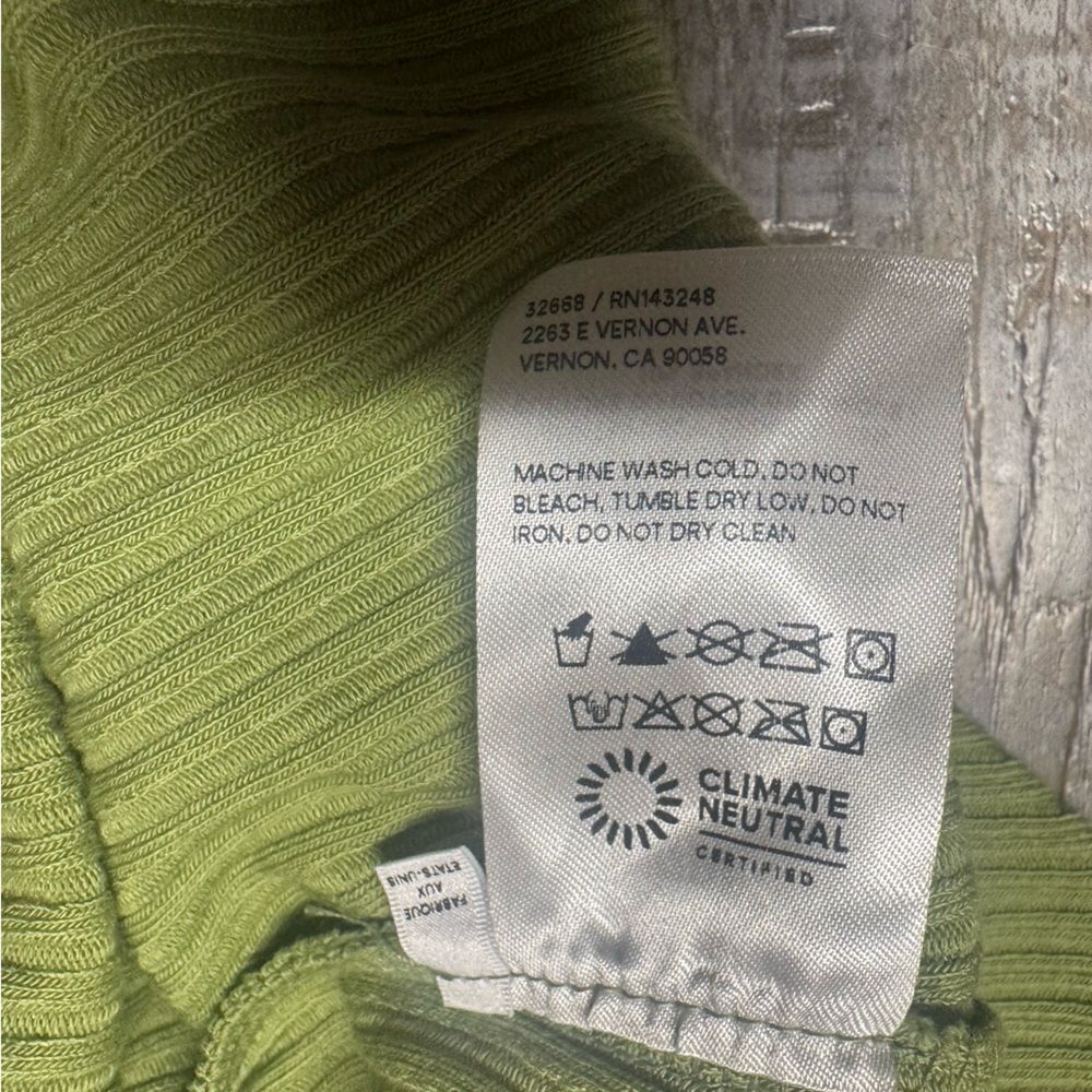 🔥 REFORMATION light green ribbed tencel blend open back midi dress sz xsmall - Picture 7 of 7